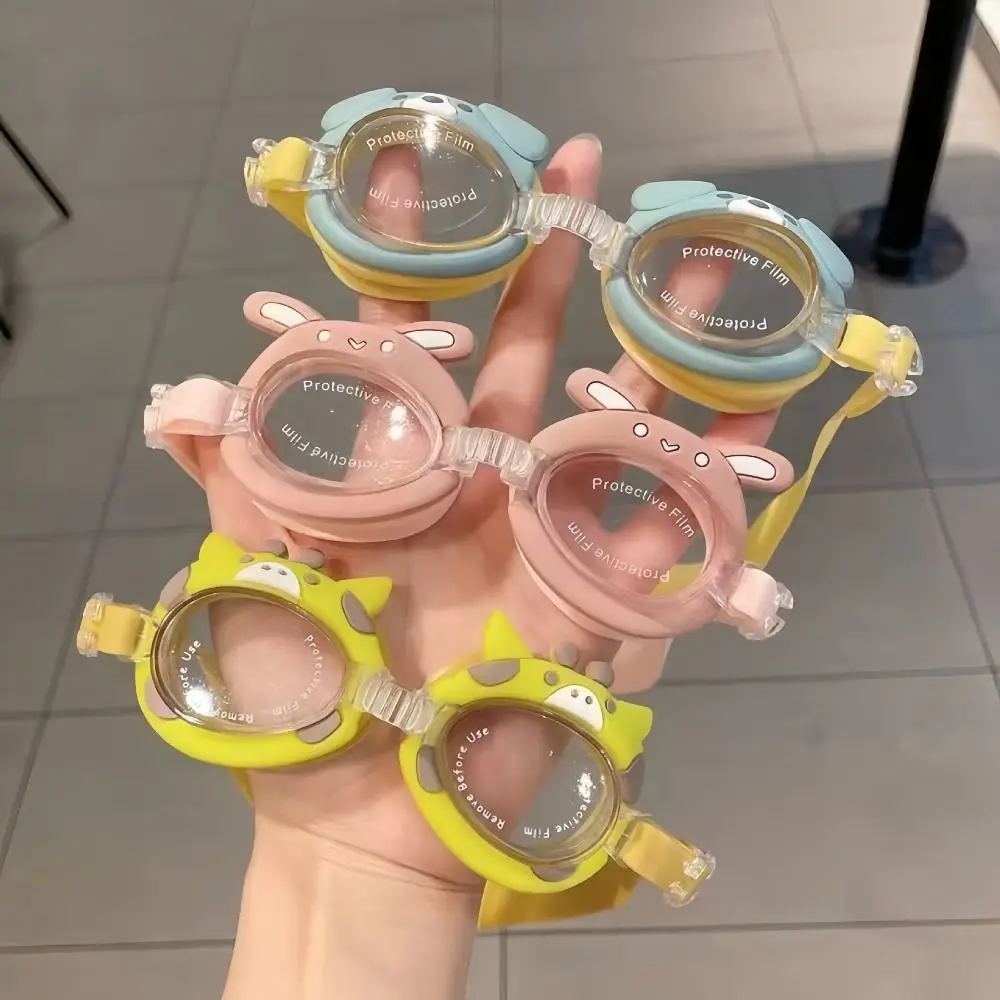 Cartoon Animal Children's Swimming Goggles Adjustable Glasses Strap Waterproof Kid Swimming Goggles HD Vision Cute view 3
