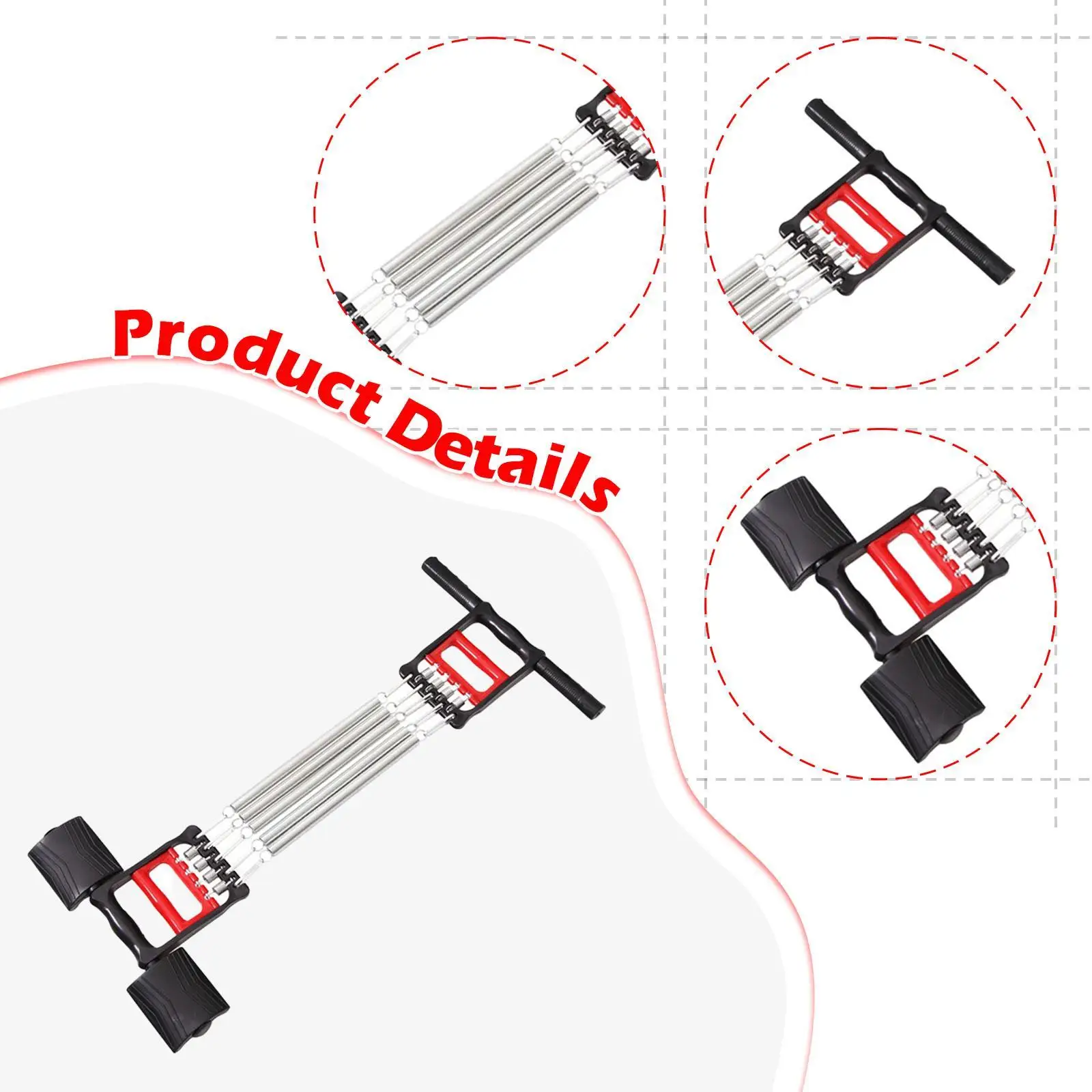Spring Chest Expander Ergonomic Handle Pull Up Bar Strength Training Tool for Yoga Fitness Chest Exercises Equipment