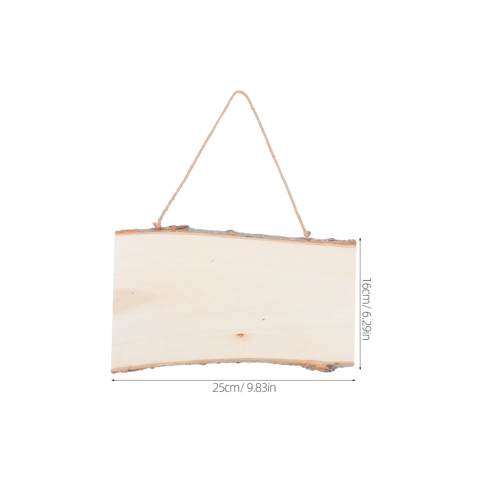 2Pcs Wooden Hanging Message Board Creative Solid Color Blank Surface 16x25cm DIY Drawing Painting Wall Decor Wall Display Board