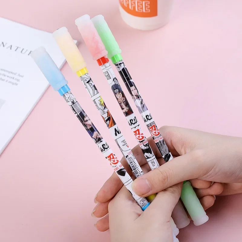 

30PCS Cartoon and animation rotary pen Creative decompression Student neutral pen Learning stationery exam signature pen