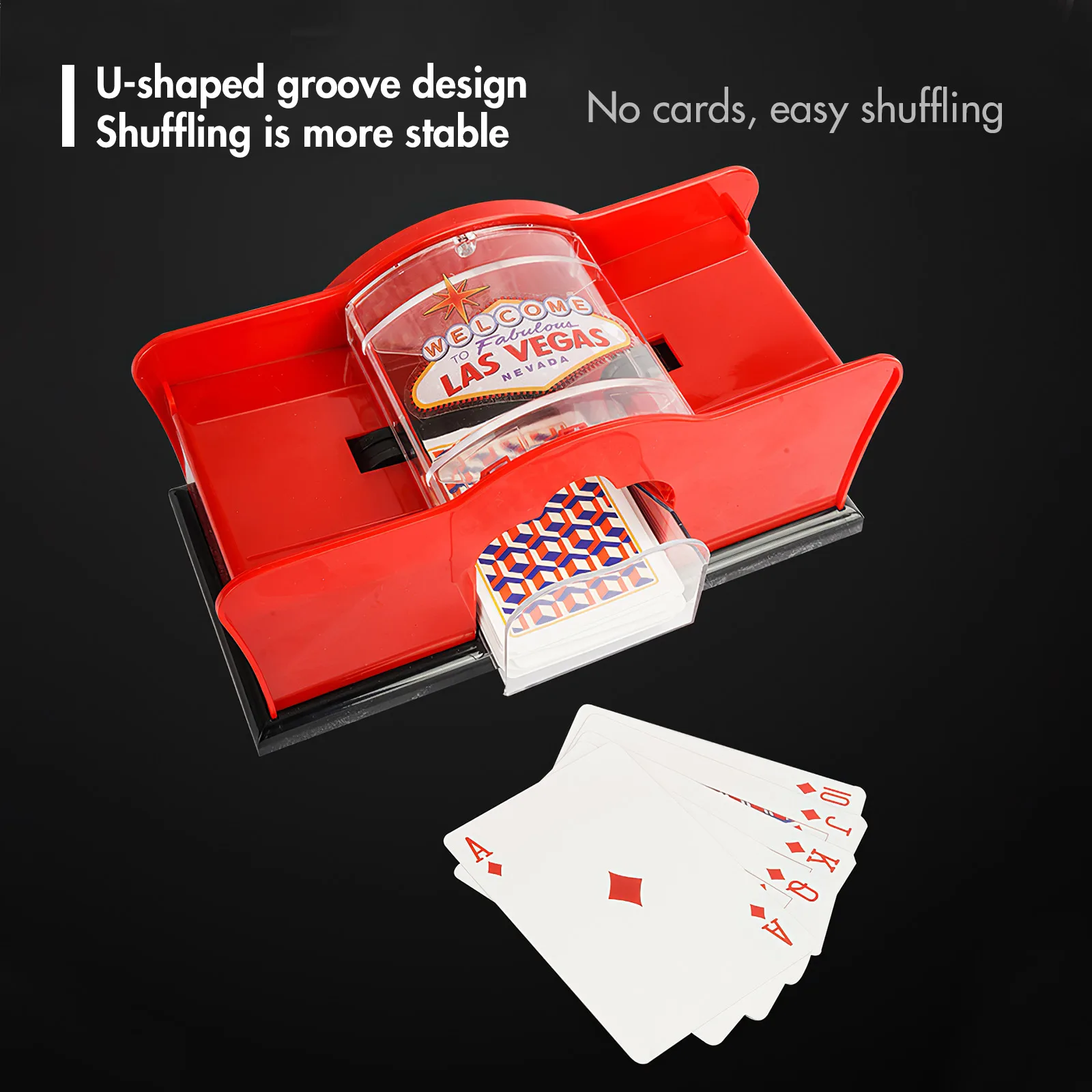 2 Decks Poker Card Hand Shuffler Board Games Easy Hand Manual Shuffling Machine Playing Poker Cards Game For Party Entertainment