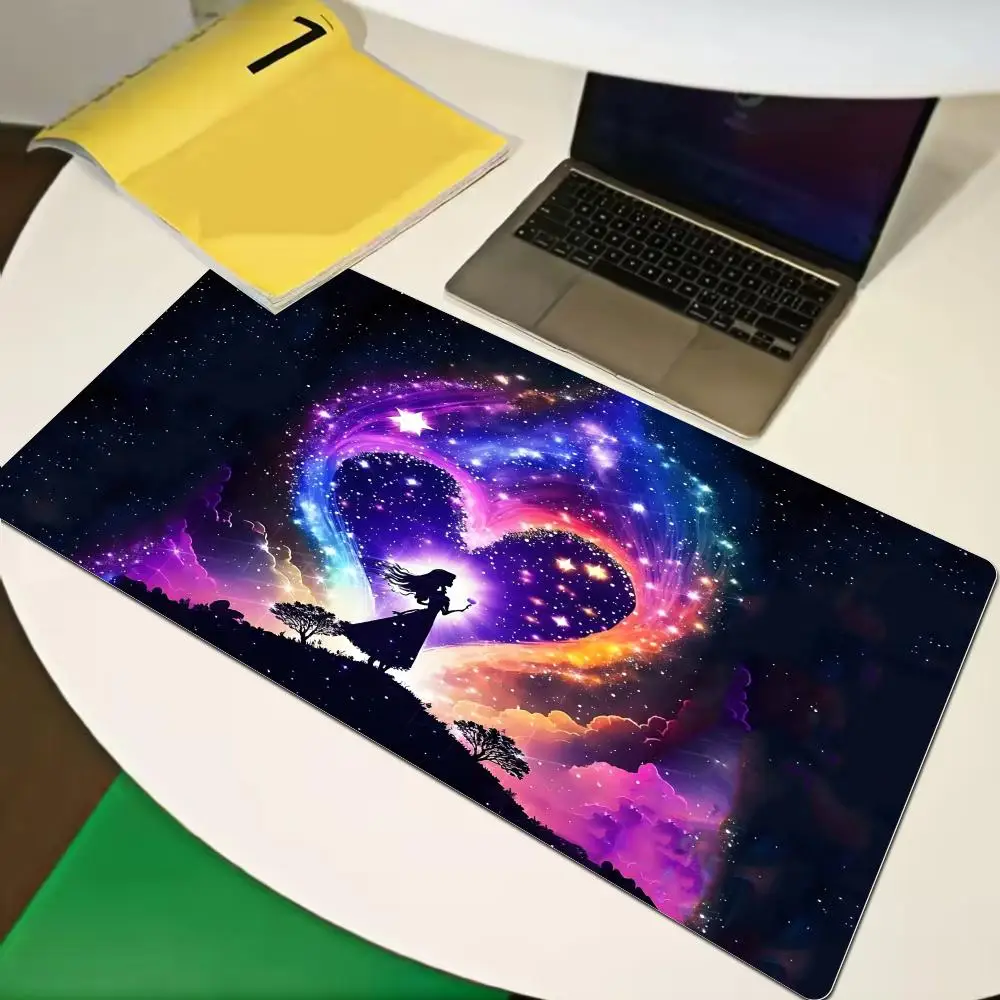 Diamond Painting Dreamy Moon Tree Landscape Fully Diamond Embroidered Handmade Extra Large Mouse Pad, Non-Slip Mouse Pad XAXC