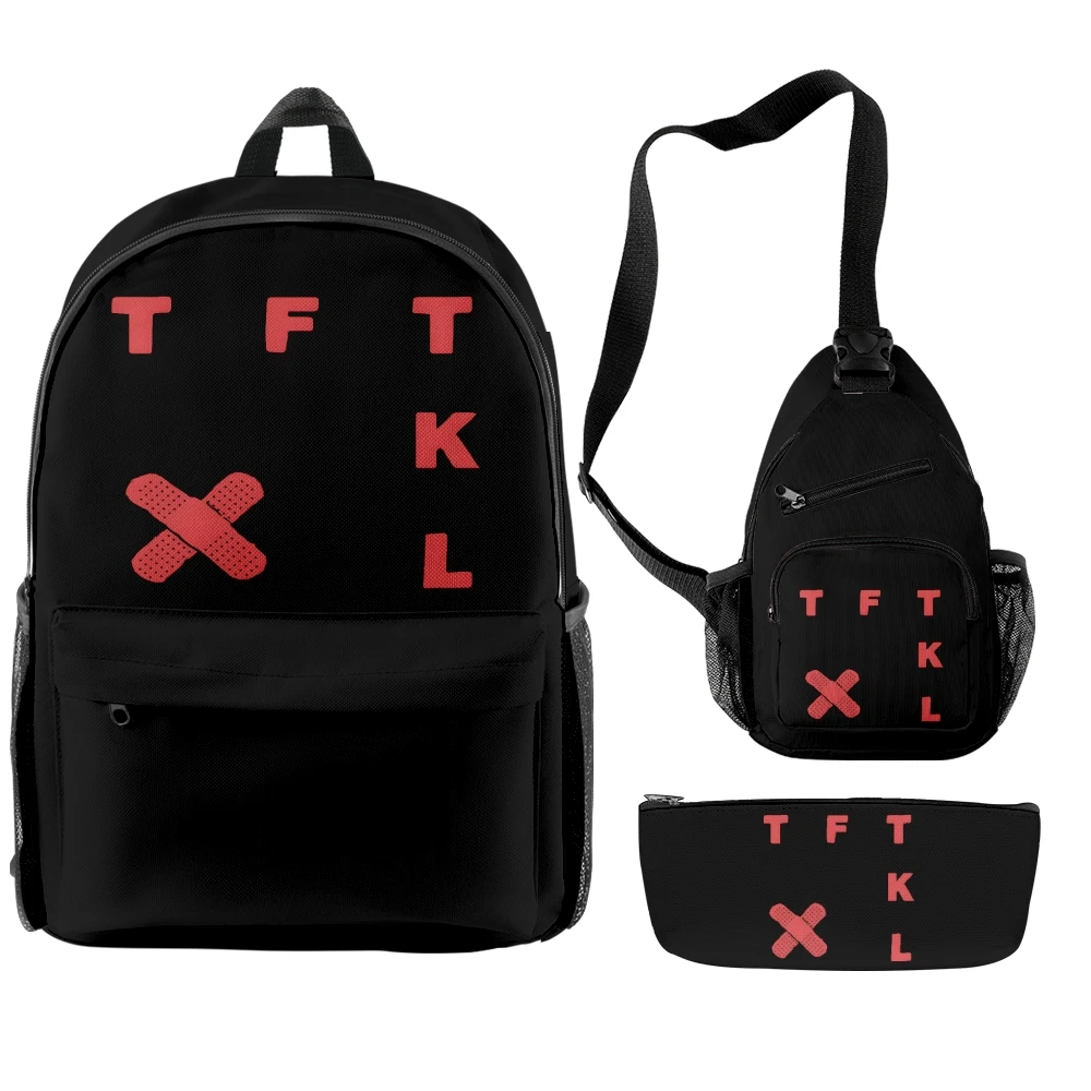 The Kid Laroi TFTKL Backpack Three Piece Set Women Men Shoulders Bag Fashion Streetwear Travel Bags