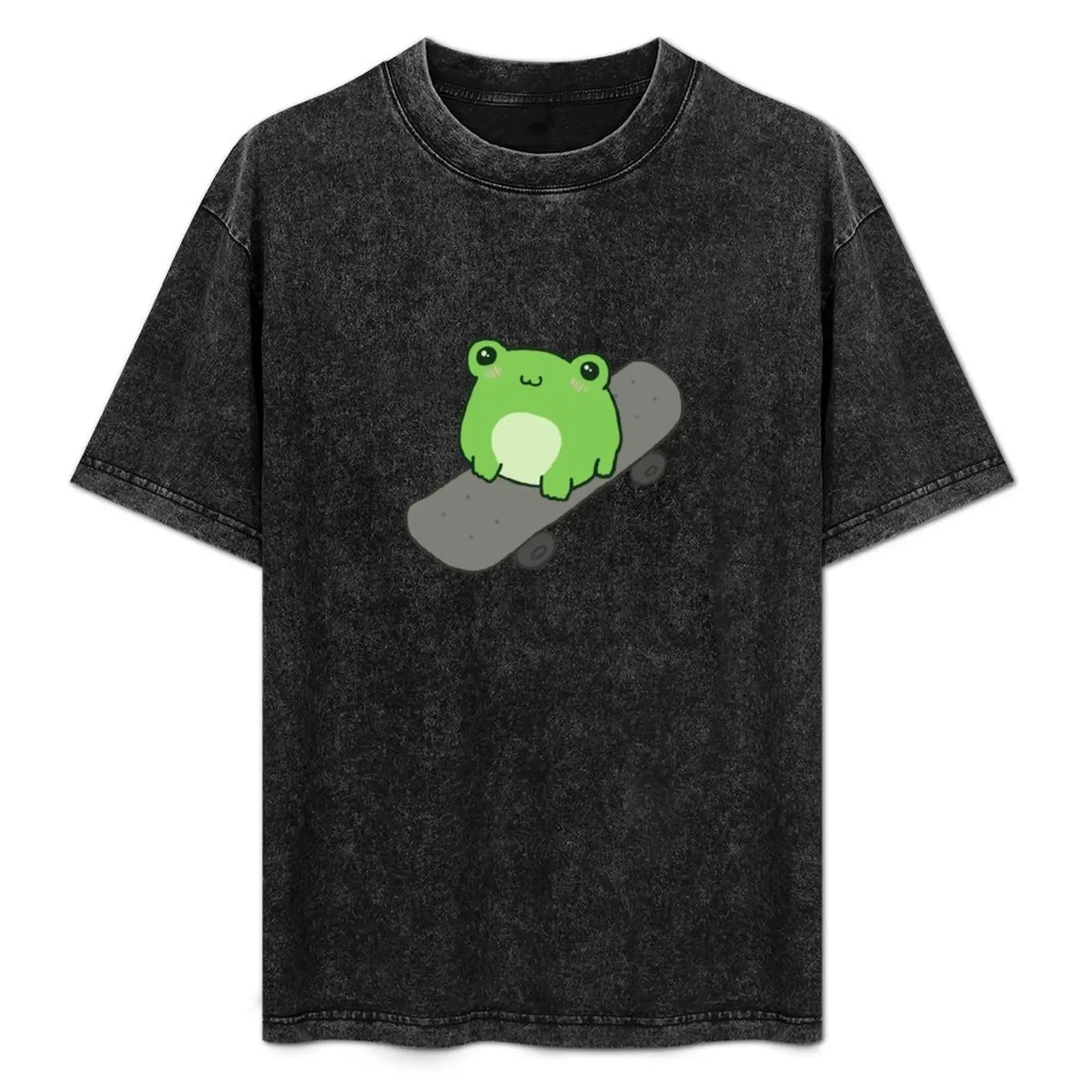 

Cute Fat Frog on Skateboard, Kawaii Cottagecore Aesthetic, Happy Skateboarding Froggy, Sweet Skater Frogge, Sports and F T-Shirt