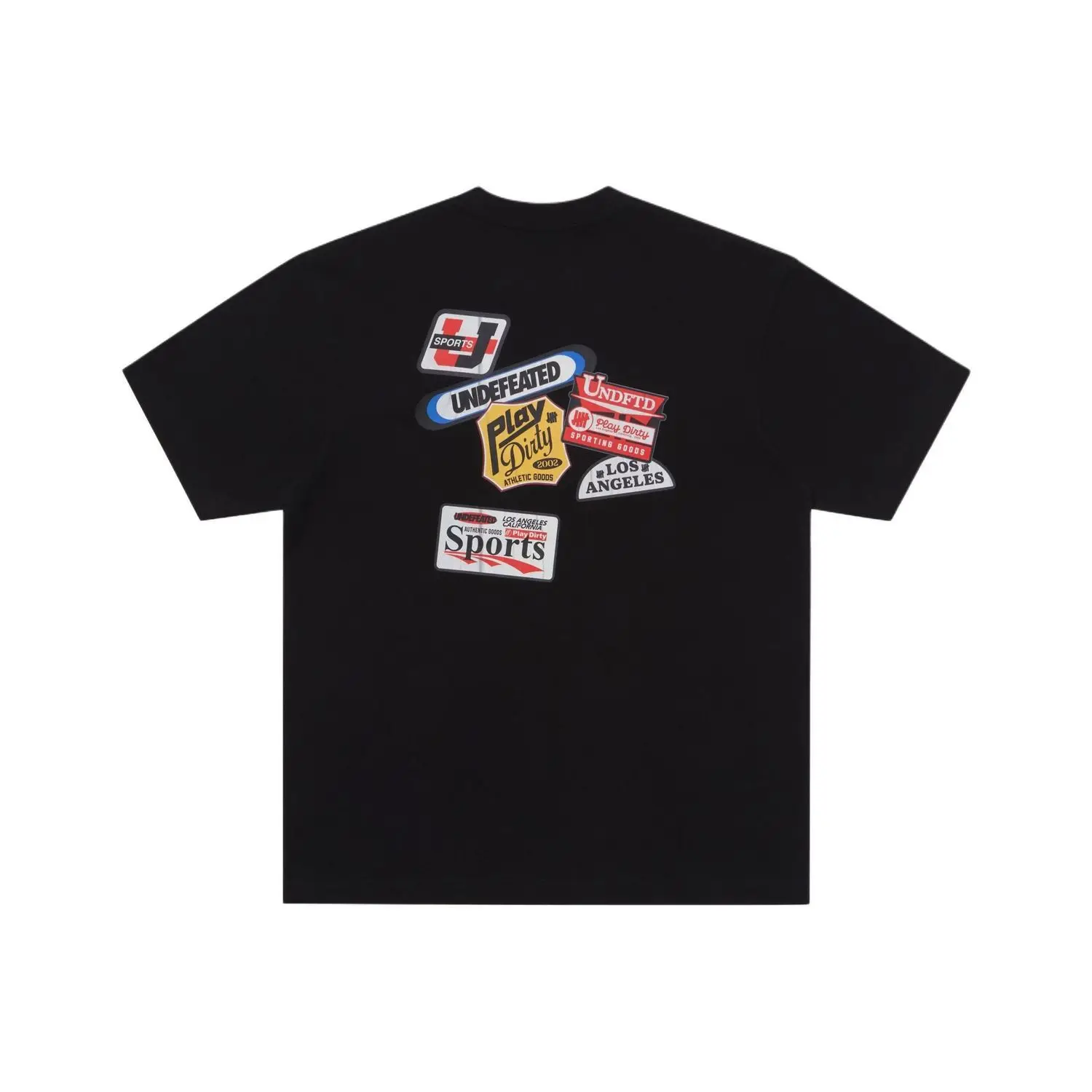 UNDEFEATED Summer New Sticker Graphic Pure Cotton Short Sleeve Tee, Loose Fit Couple Casual Top