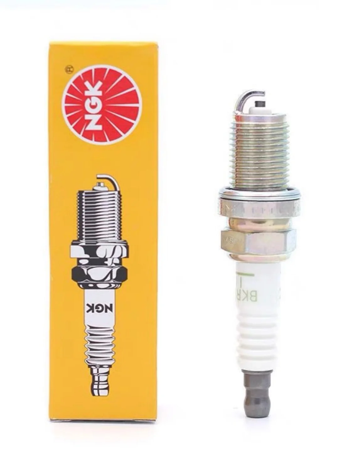 NGK 7637 B8HS-10 Genuine Original Spark Plug 1 PCS for 2-Stroke Yamaha Aerox Zest DT RD Suzuki Kymco KTM Sachs MZ Hyosung Daelim view 6