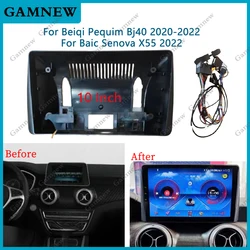 10 Inch Car Frame Fascia Adapter Canbus Box Decoder Android Radio Dash Fitting Panel Kit For Beiqi Beijing Bj40 Baic Senova X55