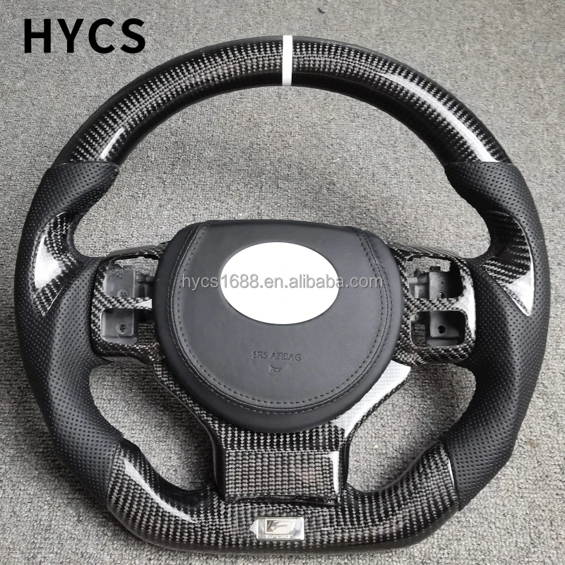 JDM Racing Car Interior Accessories Carbon Fiber Sports Steering Wheel Leather For Lexus RC200 RC300 RC350  ES260 ES300H ES200