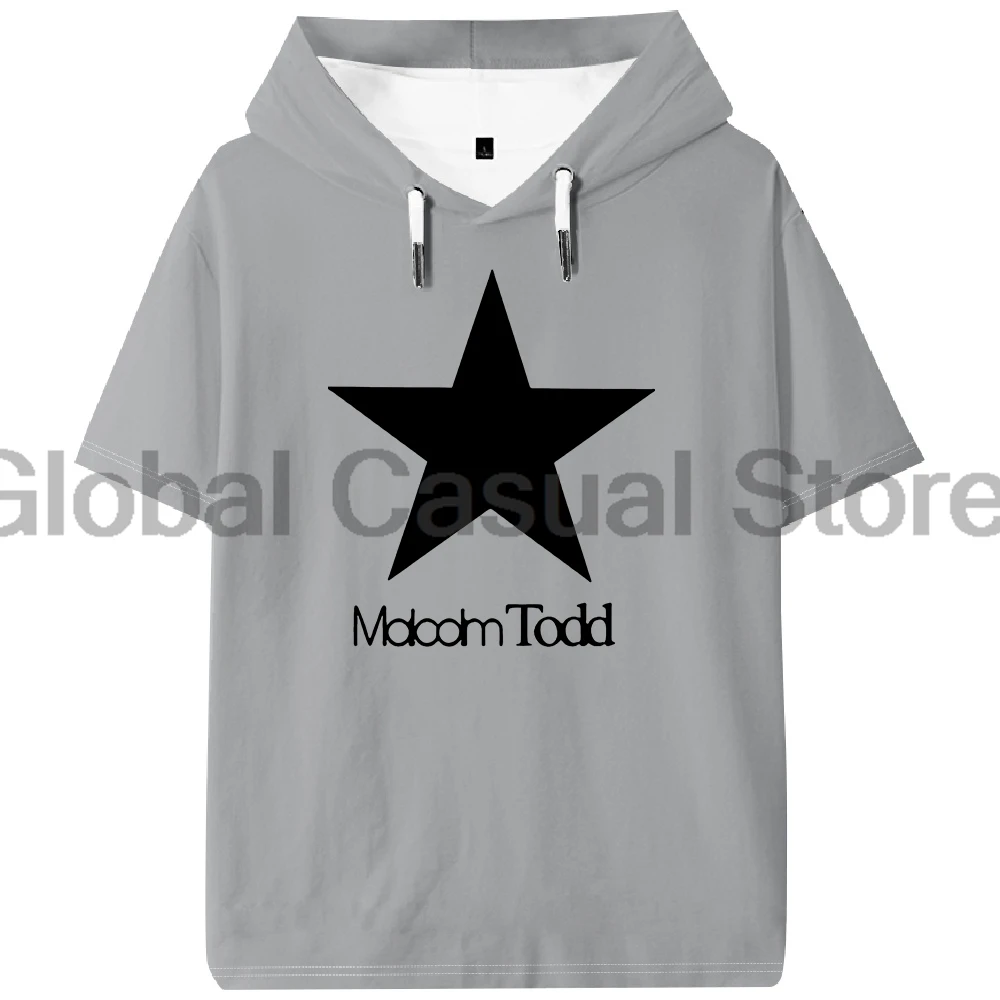 

Футболка с капюшоном и логотипом Malcolm Todd Star, винтажная футболка с короткими рукавами для женщин и мужчин, модные уличные уличные топы