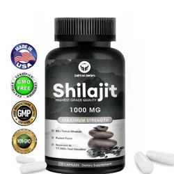 Shilajit Himalaya Capsules Are Made From Pure Organic Shilajit Powder | A Natural Source Of 56% Fulvic Acid And 5% Piperine