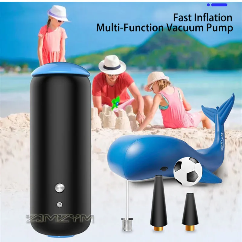 Multi Function Electric Vacuum Pump 15L/min Portable Inflator Suction Pump for Storage Bags Bedding Pool Floats Air Mattress