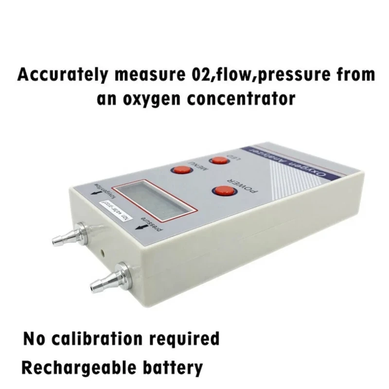 Zuurstof Analyzer Professionele Draagbare O2 Zuurstofconcentratie Meter Detector 21%-95.6% O2 Meter Gasdetector EU Plug Duurzaam