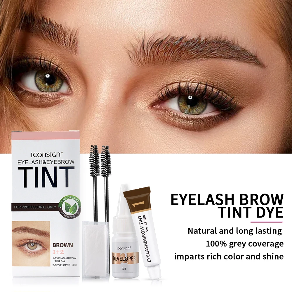 5 Sets/Lot Eyelash Eyebrow Dye Tint 15 mins Fast Perm Waterproof Enhancers Dyeing Lash Lifting 2 to 3 Months Makeup