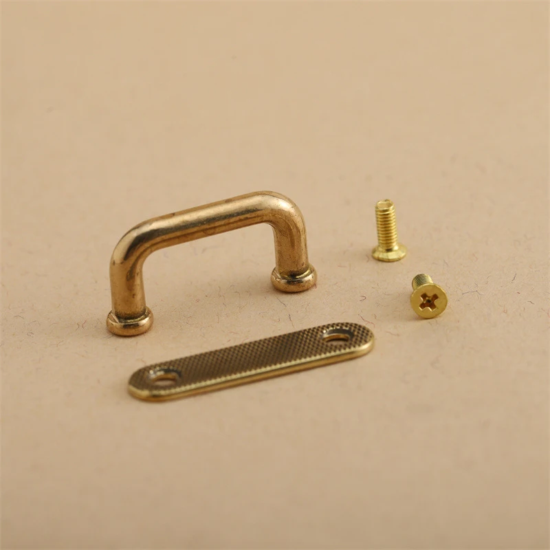 2pcs Brass Bag Connector Anchor Buckles New Style Arch Bridge With Screws Hanger Hooks Bags Belts Strap Leather Crafts