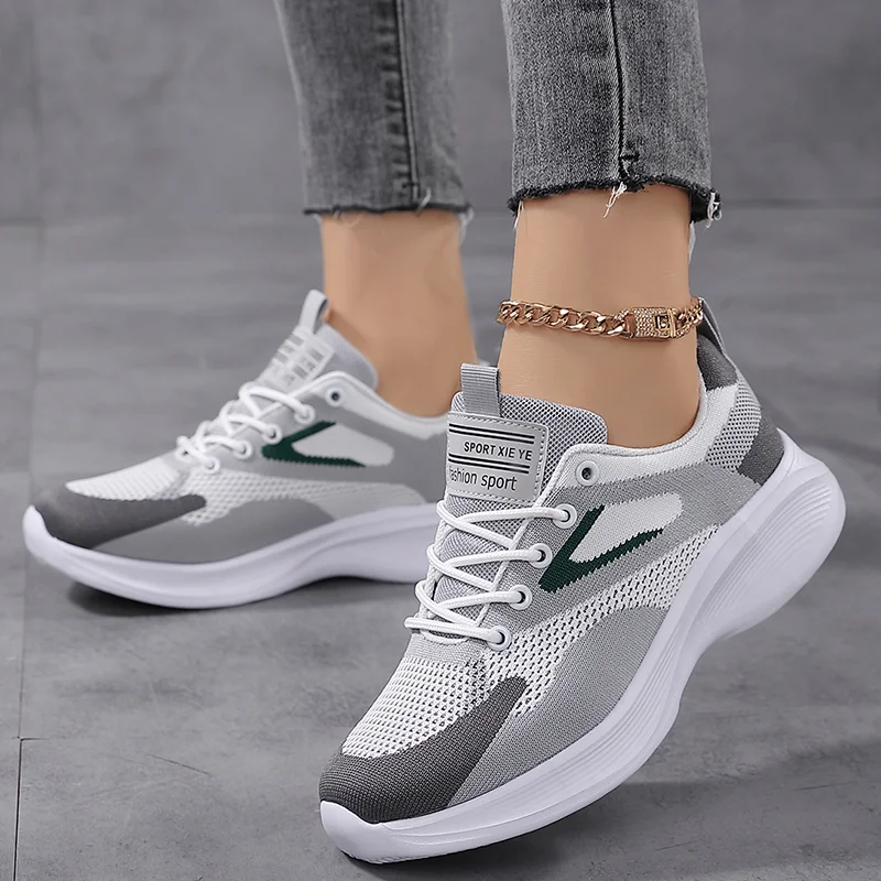 2024 Women Fashion Sneakers Outdoor Running Train Sport Shoes Female Lightweight Soft Flat Mesh Shoes Free Delivery Dropshipping