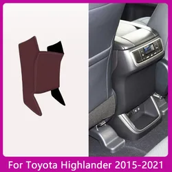 For Toyota Highlander 2015 2016 2017 2018 2019 2020 2021 Car Armrest Mat Anti Kick Pad Microfiber Leather Protection Cover