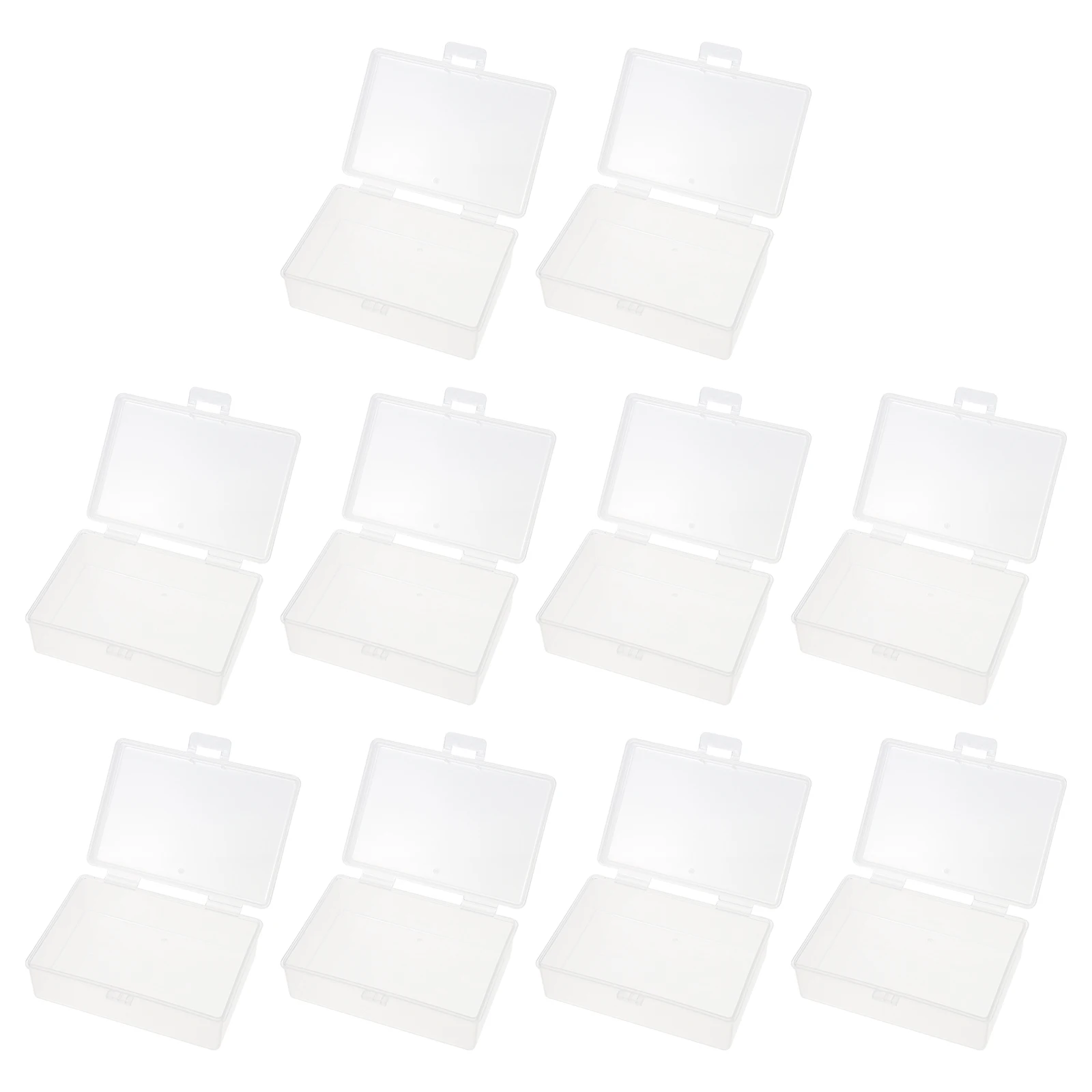 

10 Pcs Transparent Card Boxes Storage Case Household Accessories Cards Holder Dust Proof Lightweight Practical
