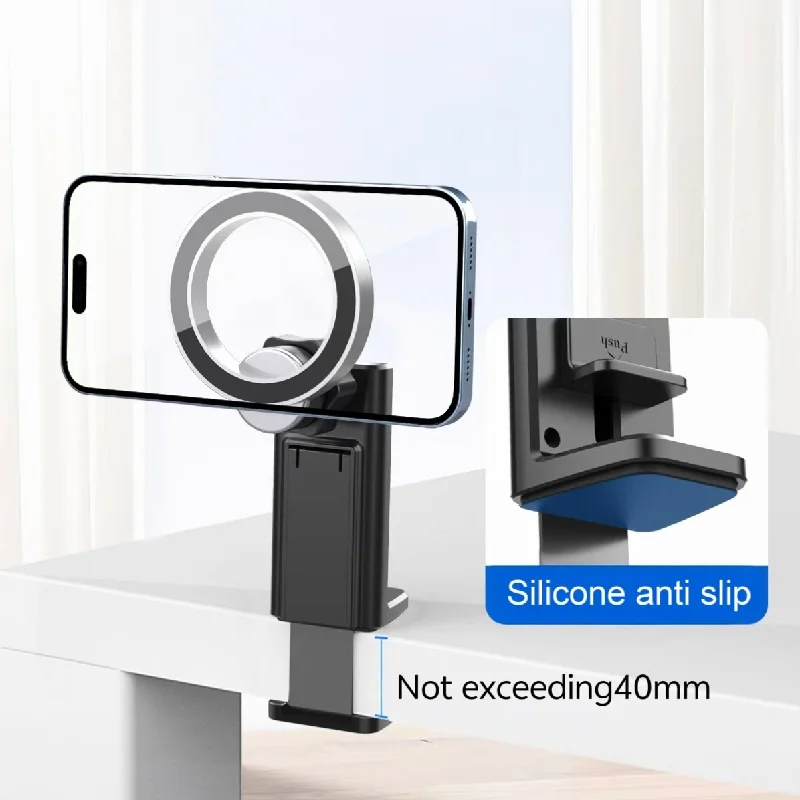 Magnetischer Telefonhalter, drehbare Telefonständer für MagSafe iPhone, starker Magnetring, Reise-Telefonklemmhalterung, faltbarer Ständer