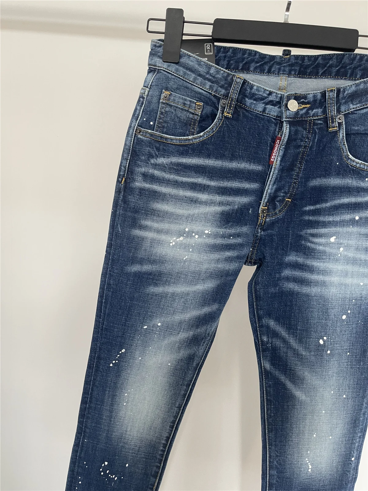 2024 Autunno Nuovi Uomini Alla Moda Lavati Pantaloni Skinny Semplice All-match Moda Rugosa Slim-fit Jeans per Gli Uomini