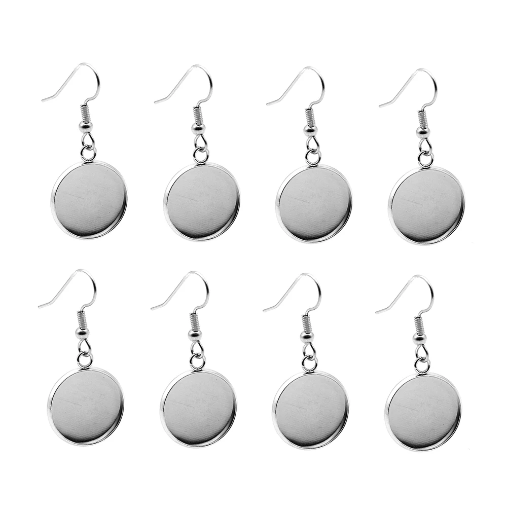 

36pcs Silver Earring Blanks Hooks Jewelry Making Accessories Diy Earring Supplies Birthday Party Masquerade
