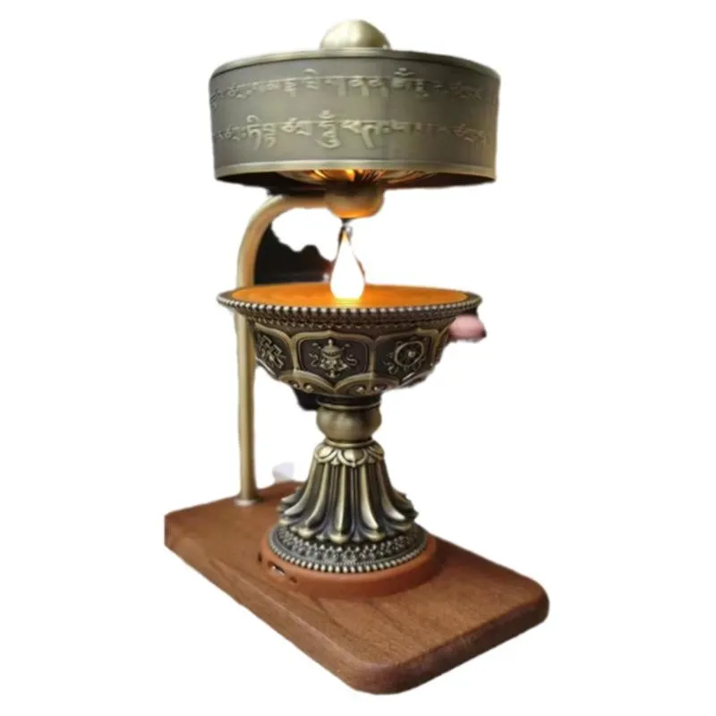 

Intelligent fire to electric LED rechargeable butter lamp, Tibetan long lamp holder
