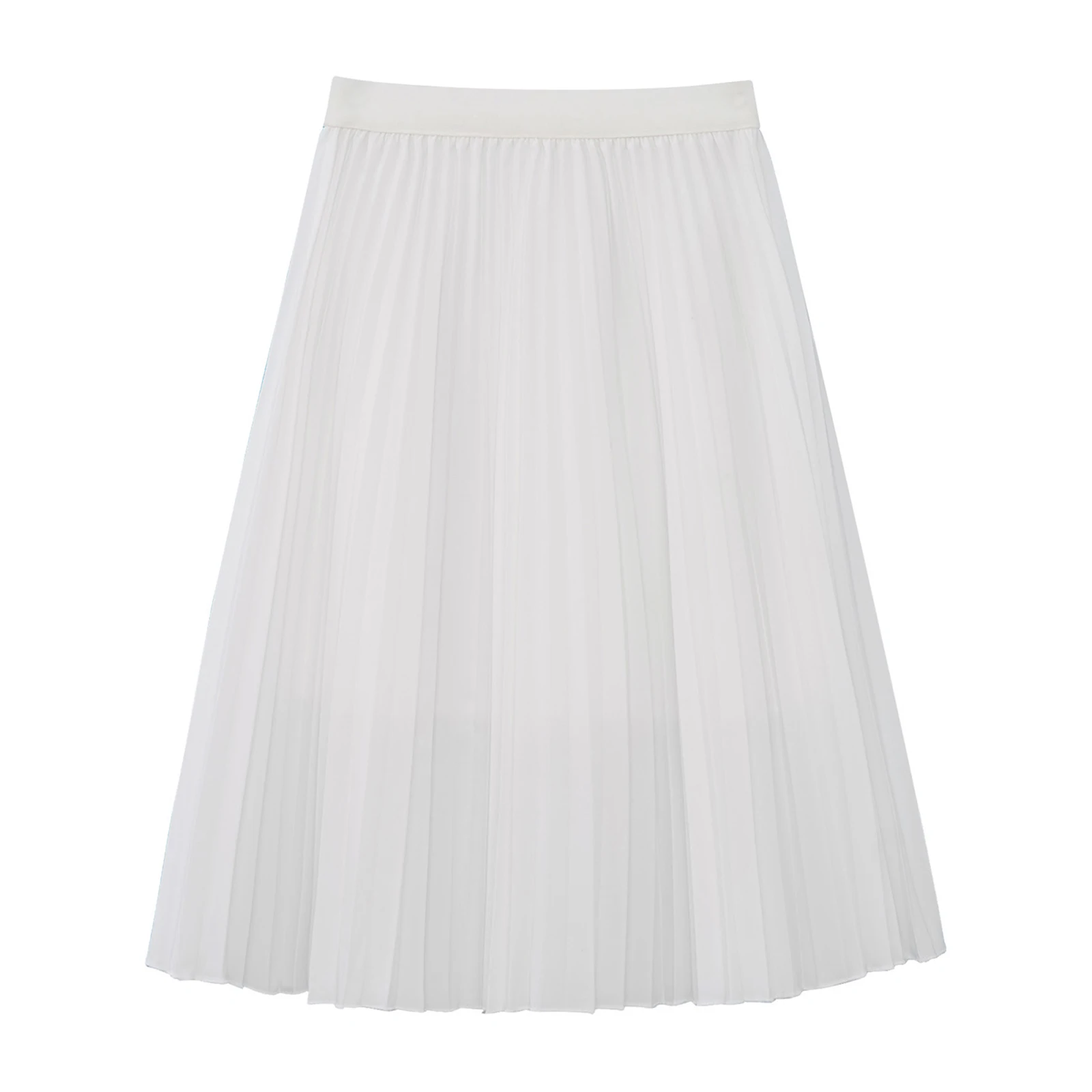 Maxirok voor kinderen, meisjes, hoge taille, elastische taille, effen kleur, A-lijn, geplooide rokken met voering voor verjaardagsfeestje, vakantie, strand