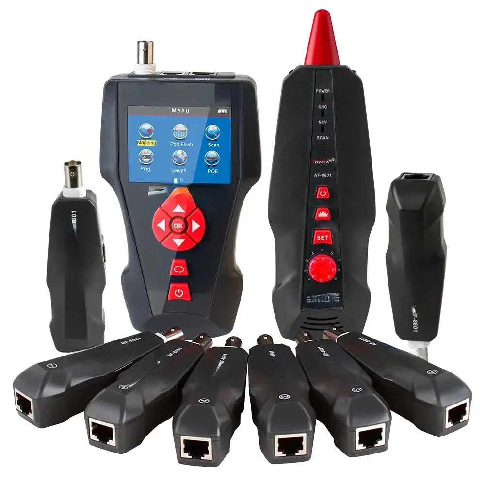 Hot sales-8601W Network Cable Tester Lan Ethernet Cable Tester Rj45 Utp Stp Diagnose Tone Tracer Full-featured Cable Tester Elec