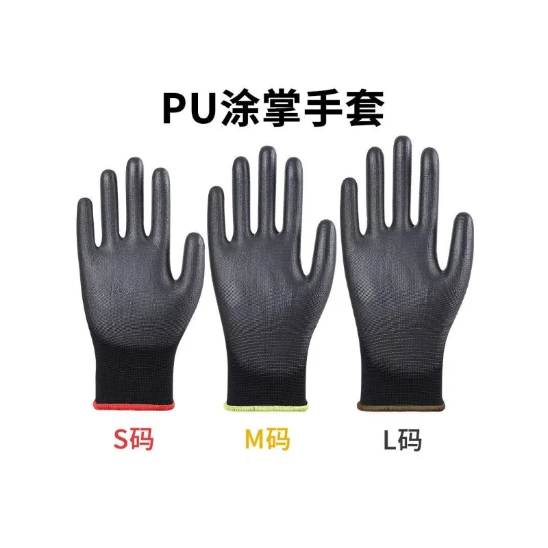 1 Pairs of  Safety Coated Work Gloves, PU Gloves and Palm Coated Mechanical Work Gloves