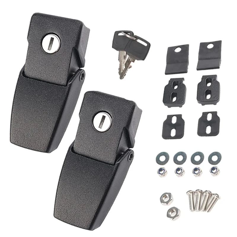 For JEEP Wrangler JK Unlimited 2007-2017 Fit 1Set Car Engine Hood Lock Latch Catch Cover With Keys