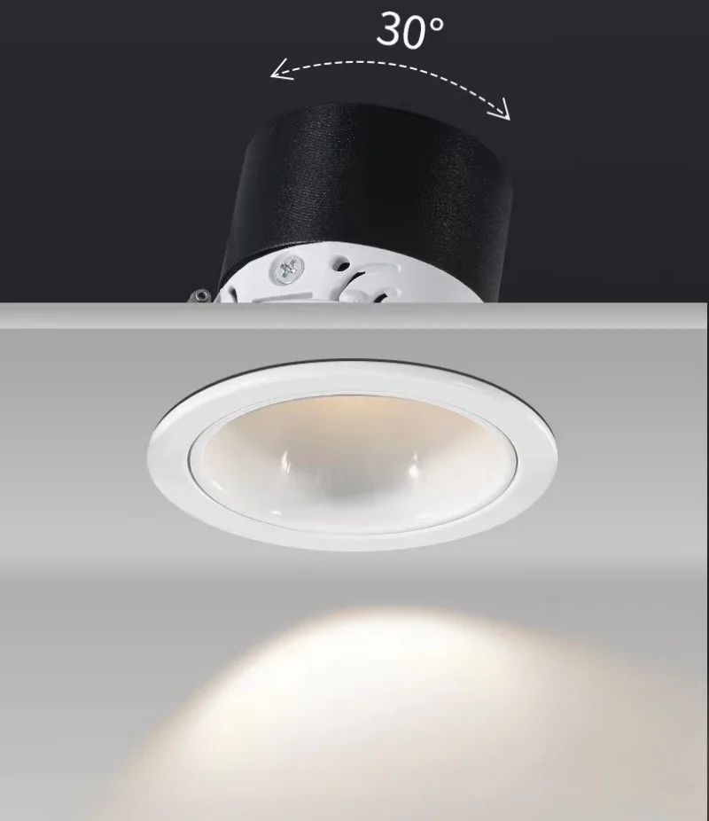 LED Recessed Ceiling Light Adjustable Angle Downlight COB Living room Bedroom Entrance Hallway Wall Washing Spotlight 12W AC220V