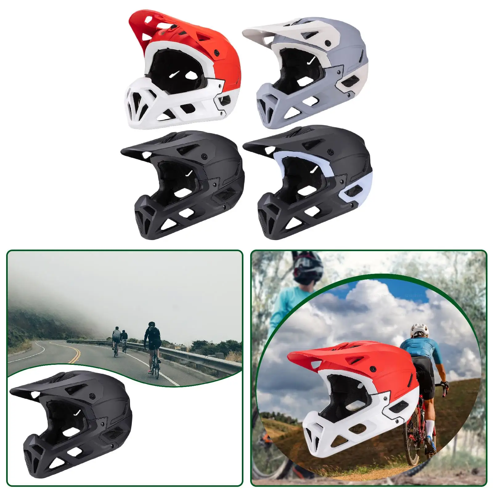

Дышащий полнолицевой велосипедный шлем, регулируемая защита головы, легкий велосипедный шлем со съемной подкладкой, горный дорожный велосипед BMX