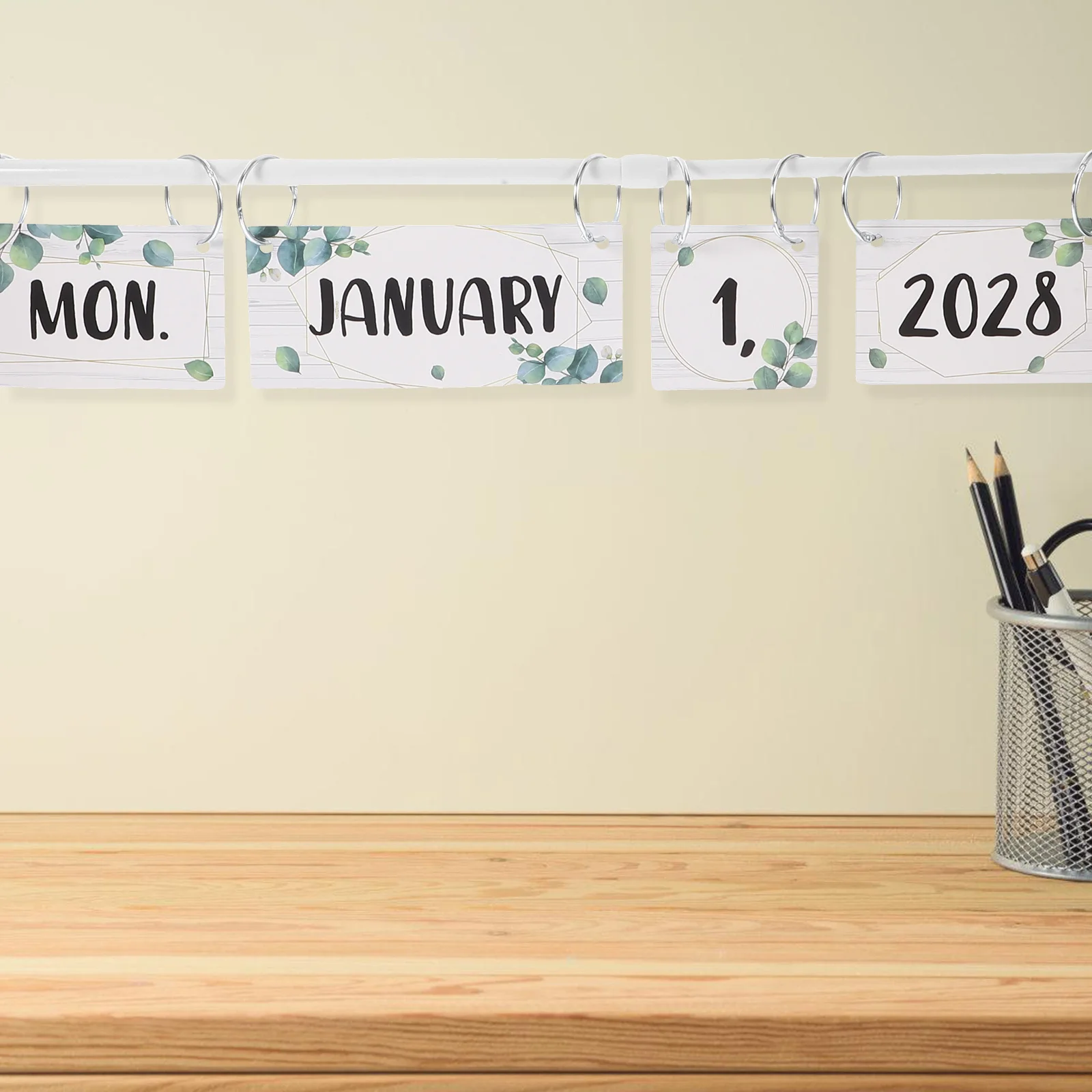 

1 set 1 Set Flip For Classroom Bulletin Board 2025-2028 Manual Desk Calendar Decor Teaching Supplies Daily Flip Calendar