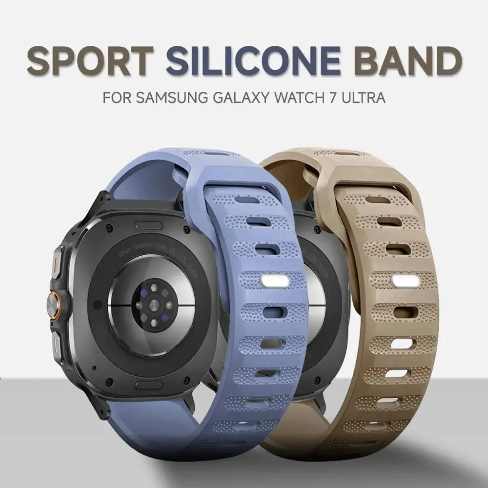 Silicone Sports Two Color Strap For Samsung Galaxy Watch Ultra 2025 47mm Band For Samsung Galaxy 8 7 Ultra Bracelet Watchband