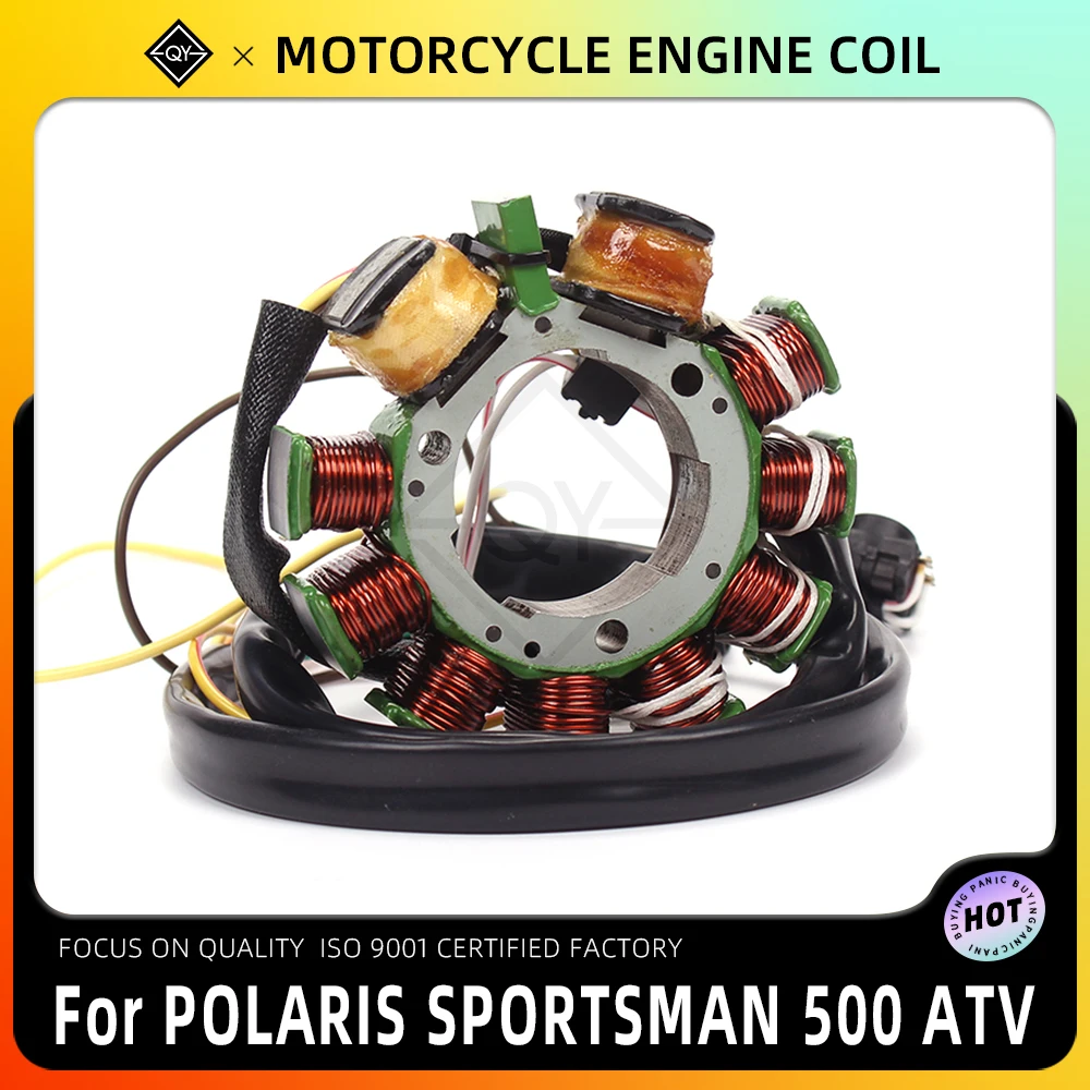 LQYL Motorcycle Stator Coil For Polaris SPORTSMAN 500 ATV 4x4 Carb 1998 1999 2000 Generator Magneto 3085561 3086821