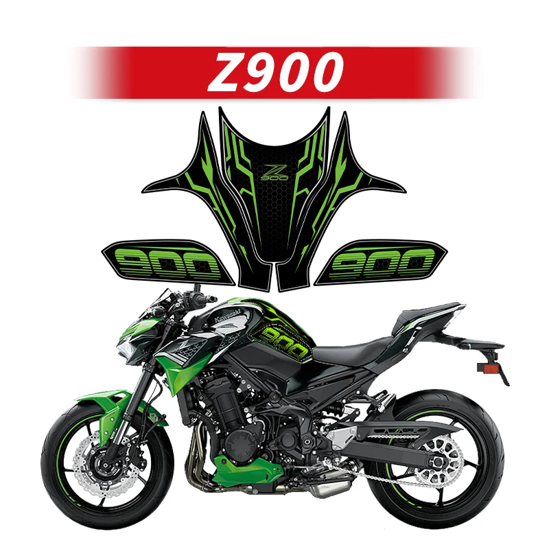 For KAWASAKI Z900 Motorcycle Fuel Tank Area Decoration And Protection Pattern Stickers Bike Gas Fuel Pad Refit Decals