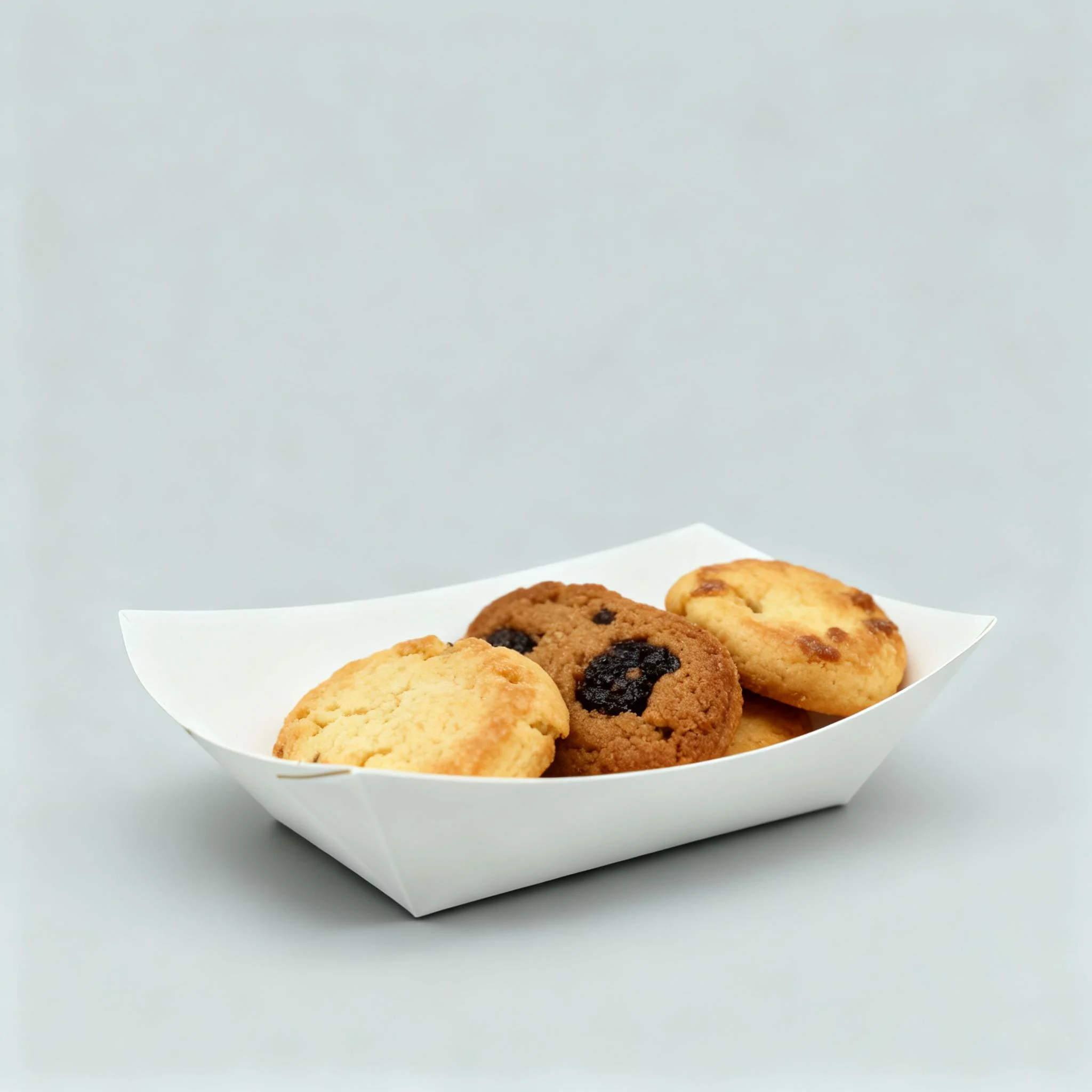 60 Pack Ship Shape Disposable Paper Food Containers 4/6 OZ for Parties Commercial Home Use Gift Storage Packaging Box