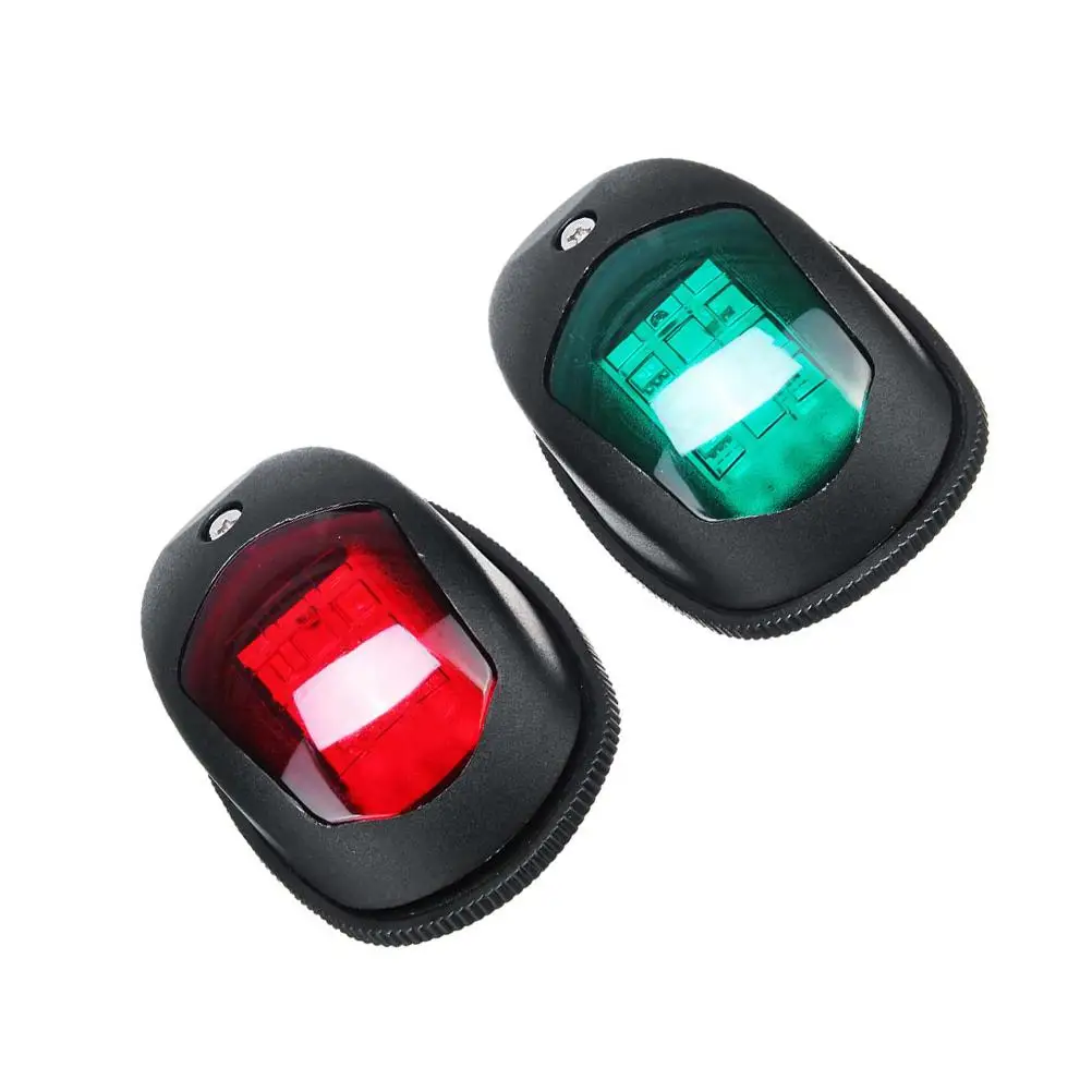 

2Pcs LED Navigation Lights for Boats Marine Bow Lamp ABS Acrylic Red Light Waterproof Boat Accessories