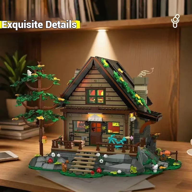 DIY 建築模型ビルディングブロック街並み、木造住宅風景モデル組み立て、子供の誕生日おもちゃギフト