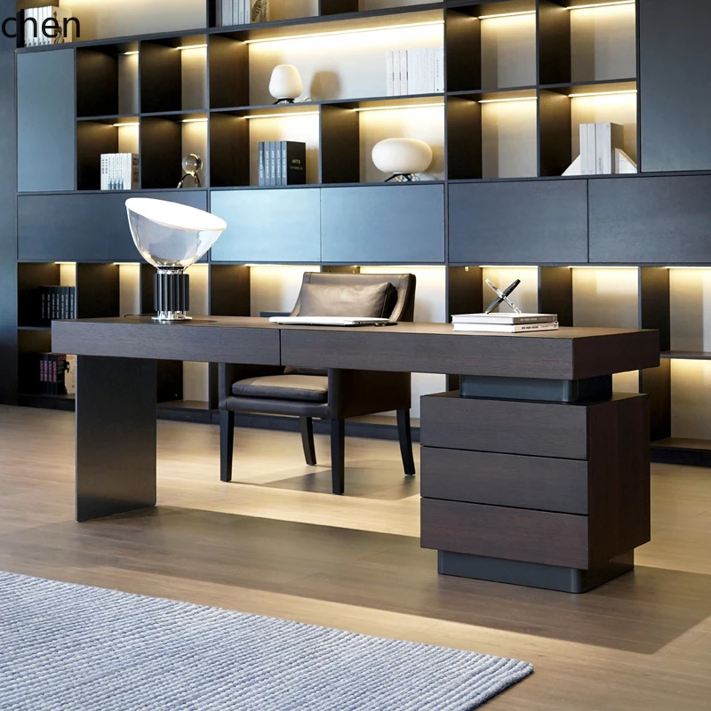 

YXY minimalist light luxury study desk writing desk home modern office high-end