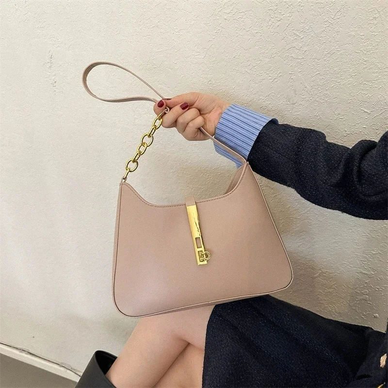 Women's Fashion Shoulder Underarm Bag Brand Designer Zipper Small Lady Handbags PU Leather Casual Hobo Bags