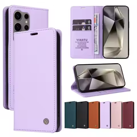 Wallet Magnetic Flip Card Slot Leather Case For Samsung Galaxy S30 Ultra S25 S25 Edge 5G S24 Plus S23 FE S22 S21 S20 Lite 4G S10