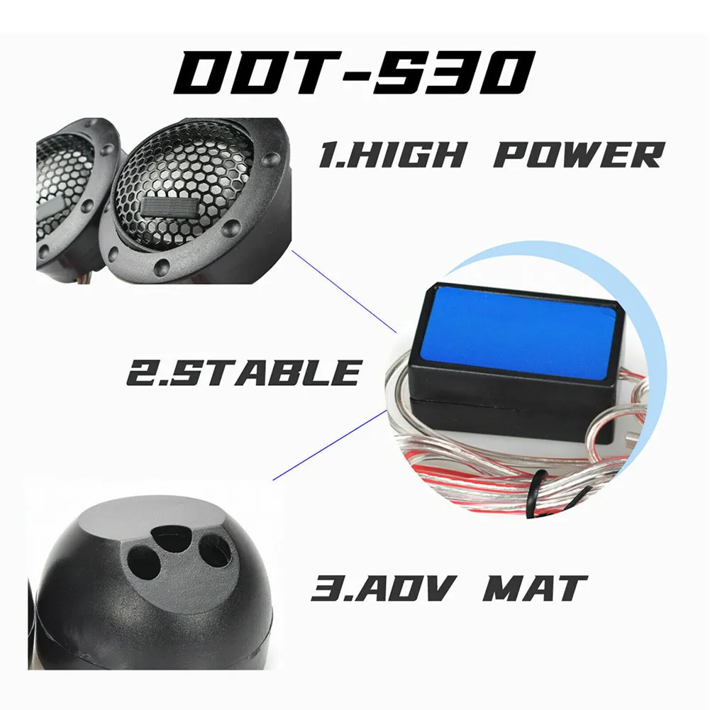 Alpine DDT-S30 2.5CM Tweeter Set with PEI Diaphragm and Inflatable Rubber Surround for Reliable Automotive Duty