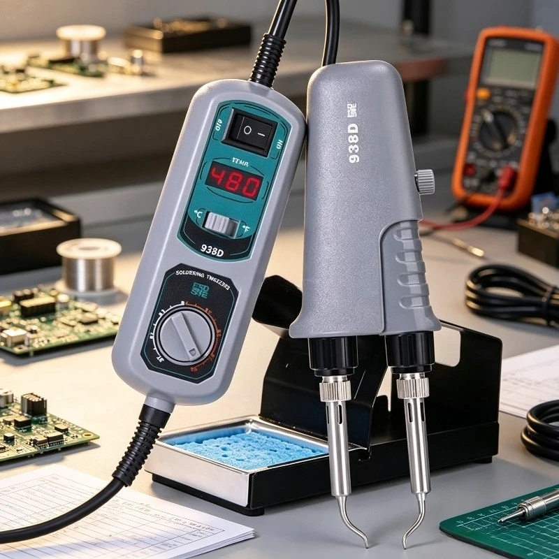 938D High Precision Constant Temperature Digital Display Tweezers Soldering Iron Desoldering Station SMD Components Welding Tool