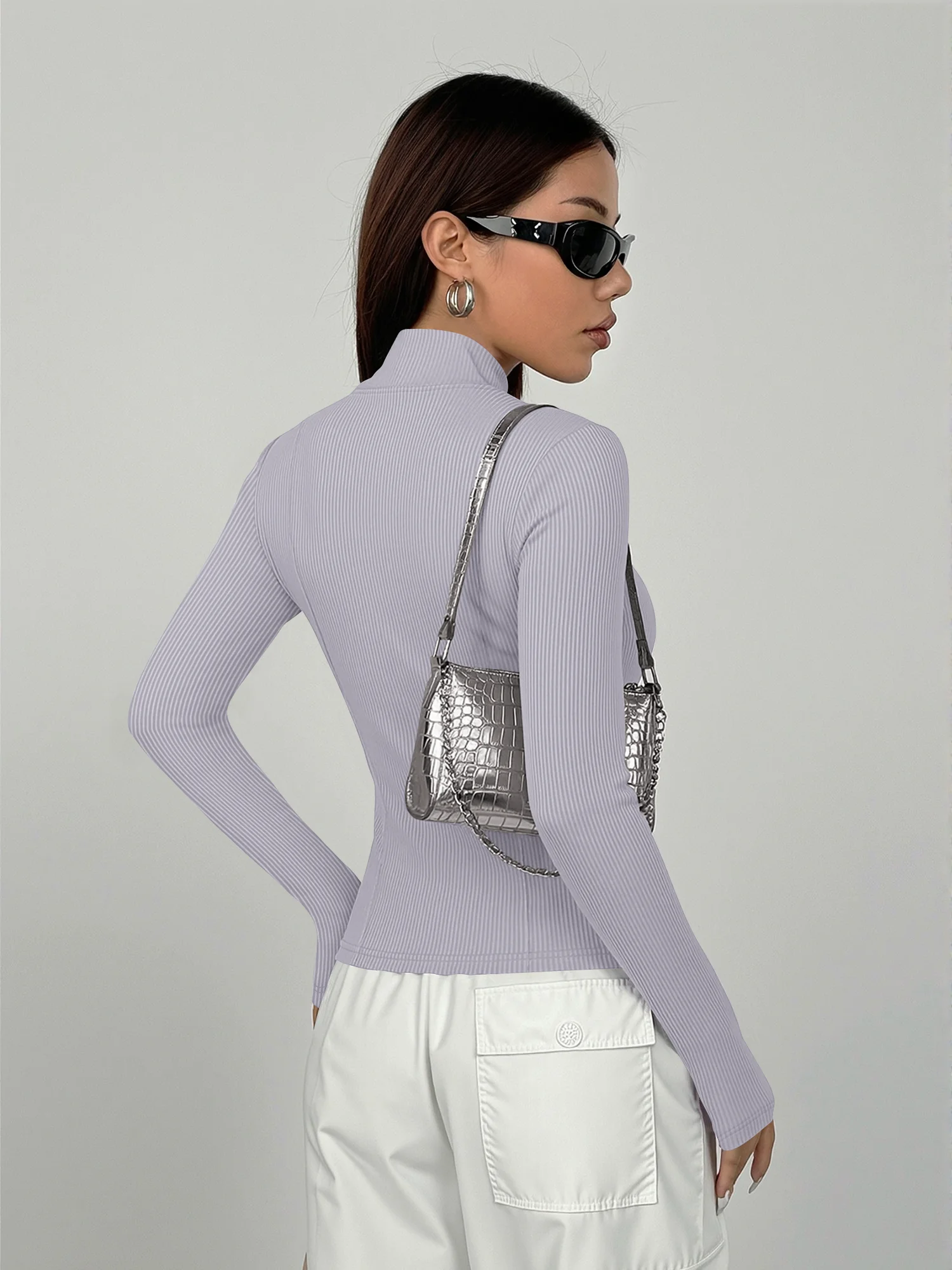 Everyday Ribbed High Neck Zip- - Coffee&Tea House Opinie 리뷰 및 가격