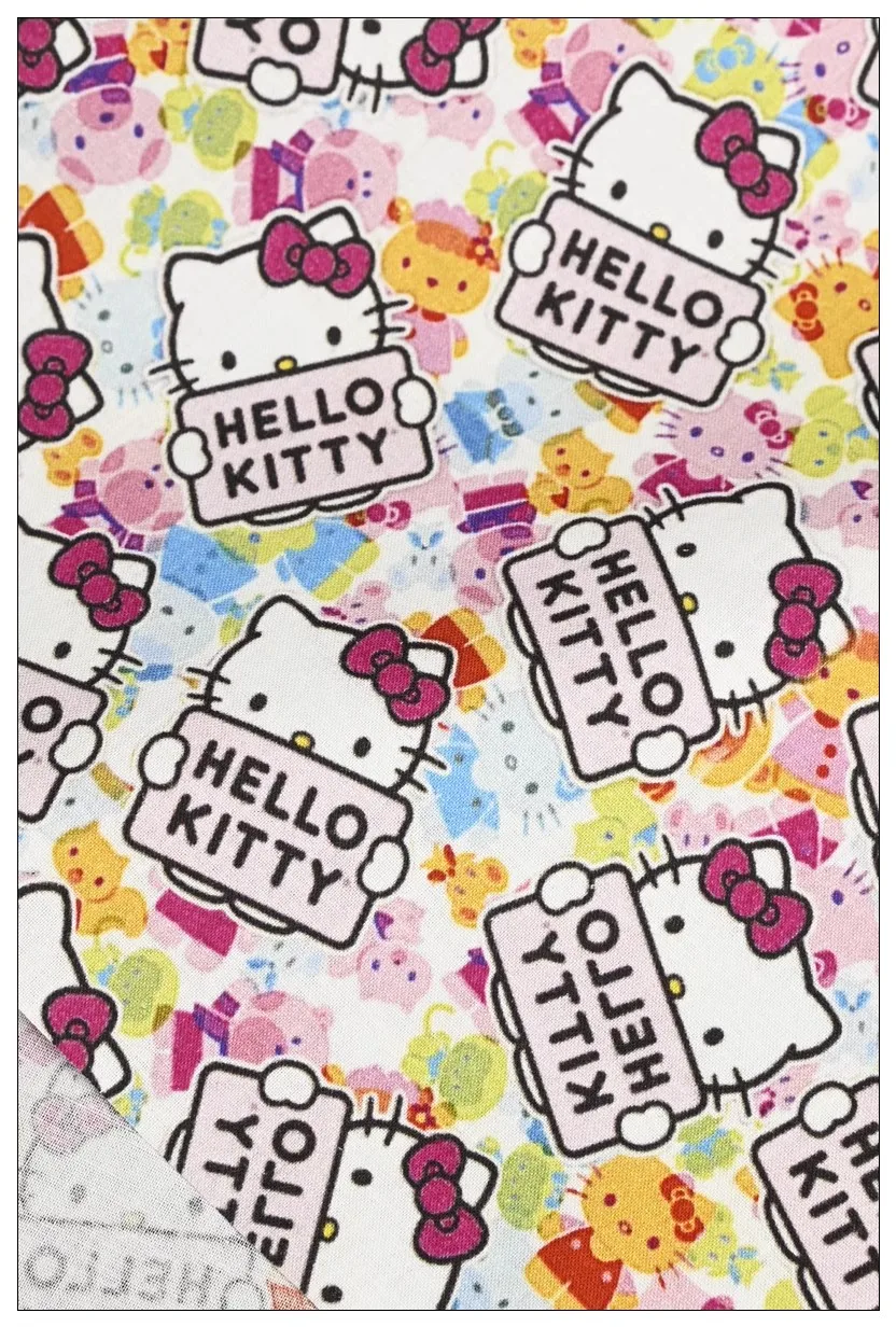 Sanrio Hello Kitty The English Alphabet Plain 100% tessuto di cotone per cucire vestiti Patchwork materiale per ricamo trapuntato fai da te