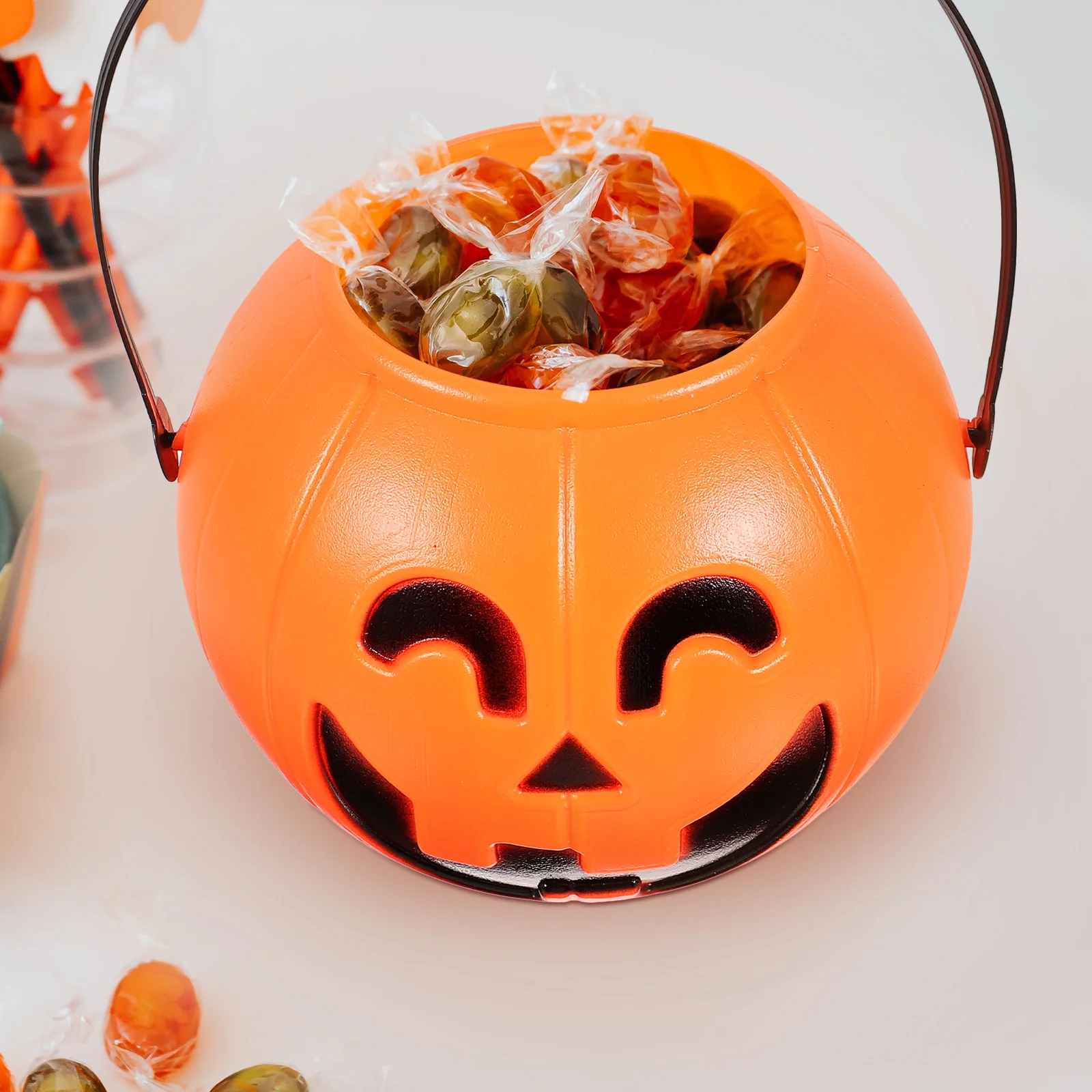 7 Cm Pumpkin Candy Holder Halloween Bucket Outdoor Decorations Toy Lantern Pail Child Kids Toys