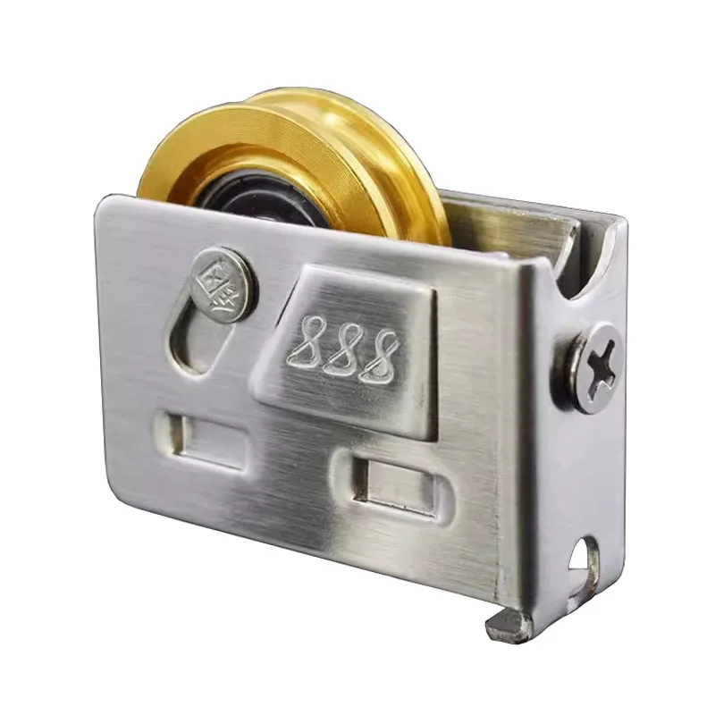 888-Type Sliding Door Plastic Steel Window Pulley Aluminum Alloy Brass Wheel Muted Roller House Hardware