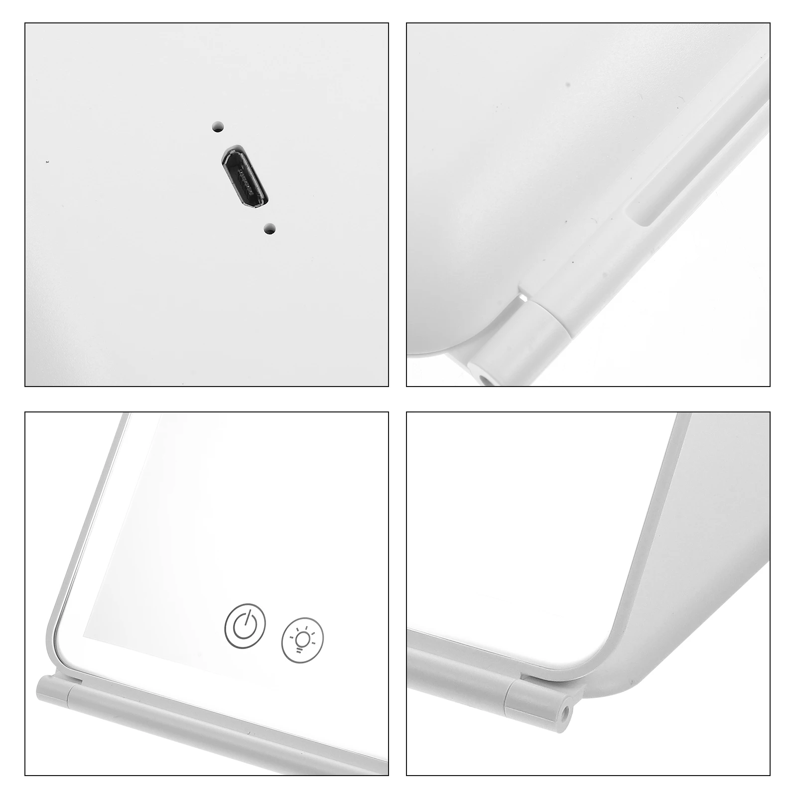 Beleuchteter, zusammenklappbarer Make-up-LED-Schreibtischspiegel, hochauflösender tragbarer Tischspiegel, praktische Kosmetik für den Haushalt