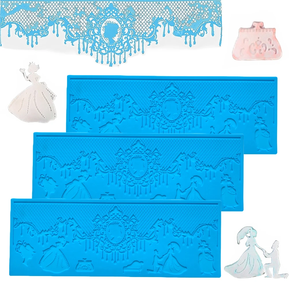 1pc Embossed lace silicone pad, embossed gummy impression, candy paste mold, cake decoration, chocolate candy paste baking mold