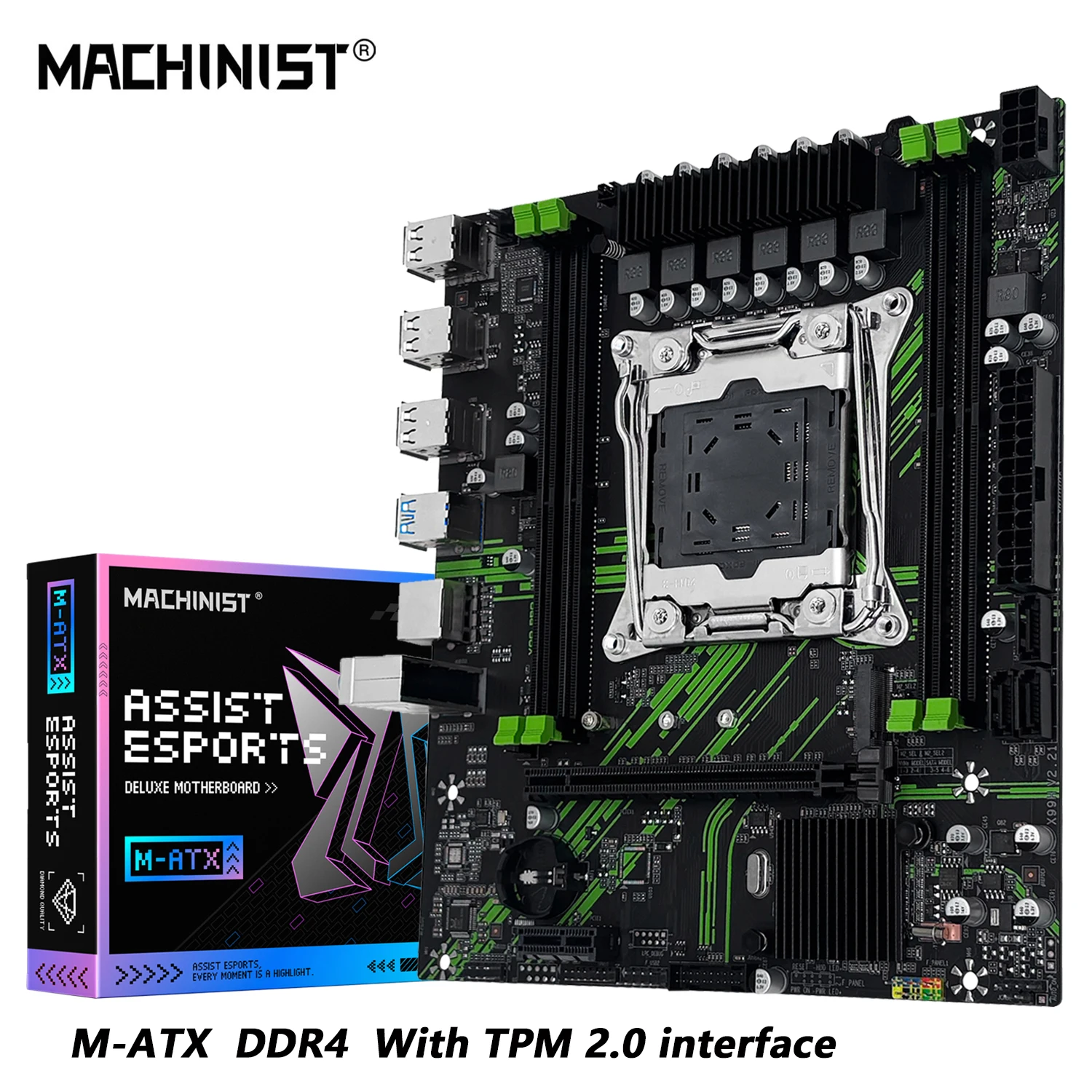 Płyta główna MACHINIST X99 PR9 X99, obsługa LGA 2011-3, procesory Intel Xeon E5 V3 i V4, pamięć RAM DDR4, SATA/NVME M.2, USB3.0